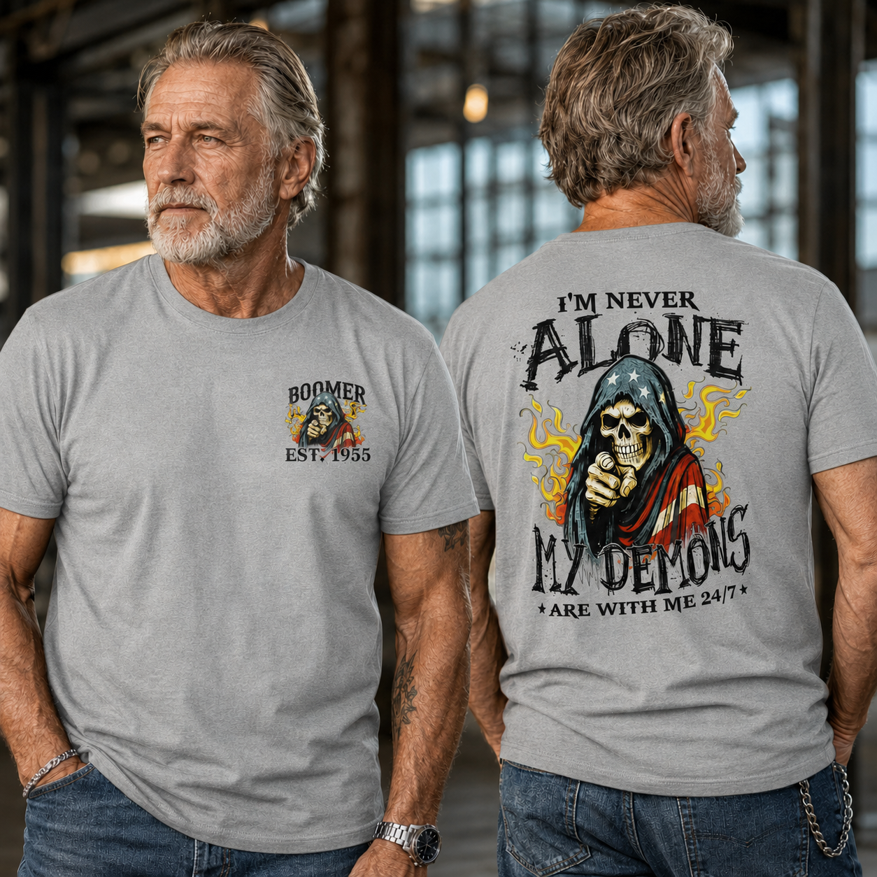 Custom I'm Never Alone Gen X T-shirt