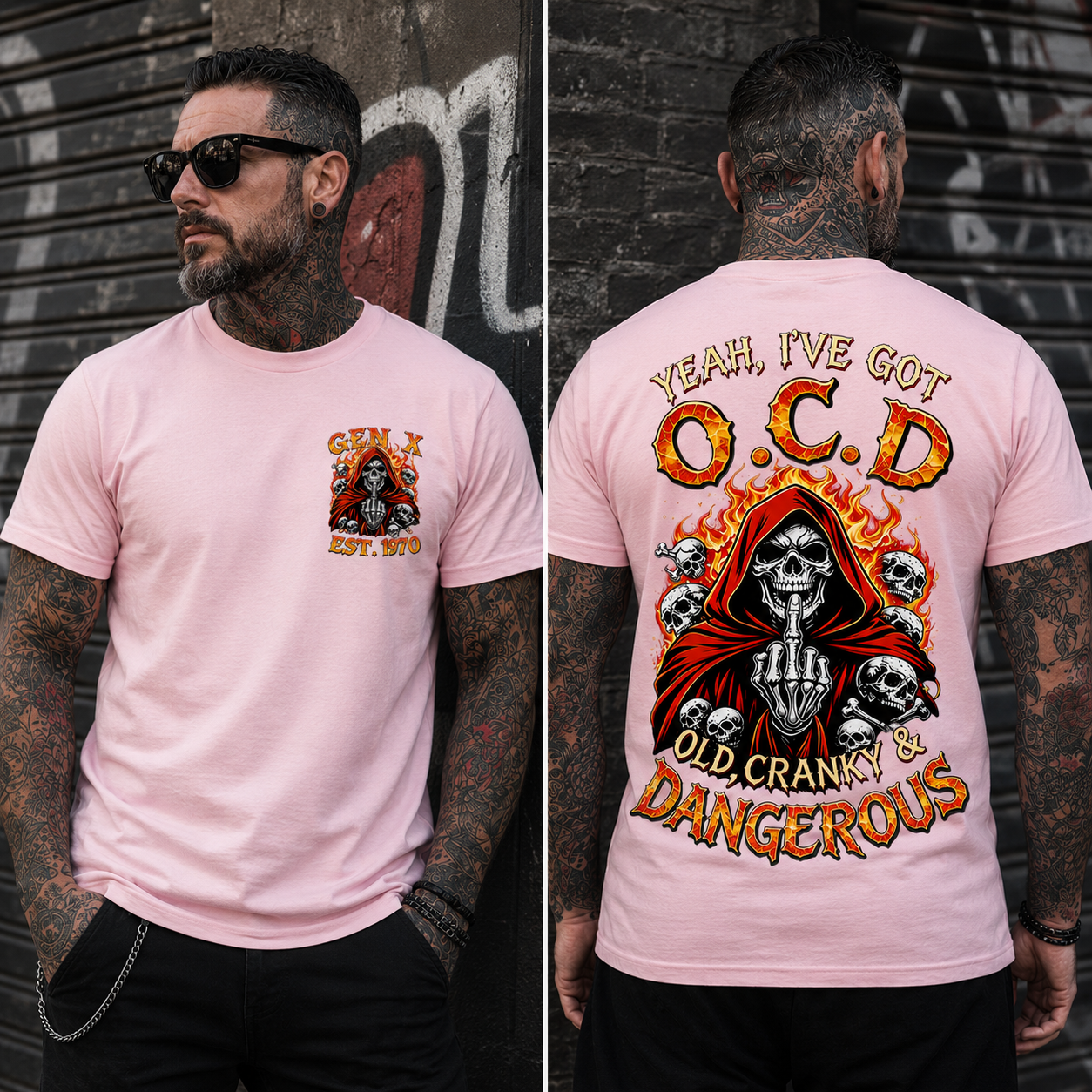 Yeah I've Got O.C.D Old Cranky & Dangerous Custom Year T-shirt