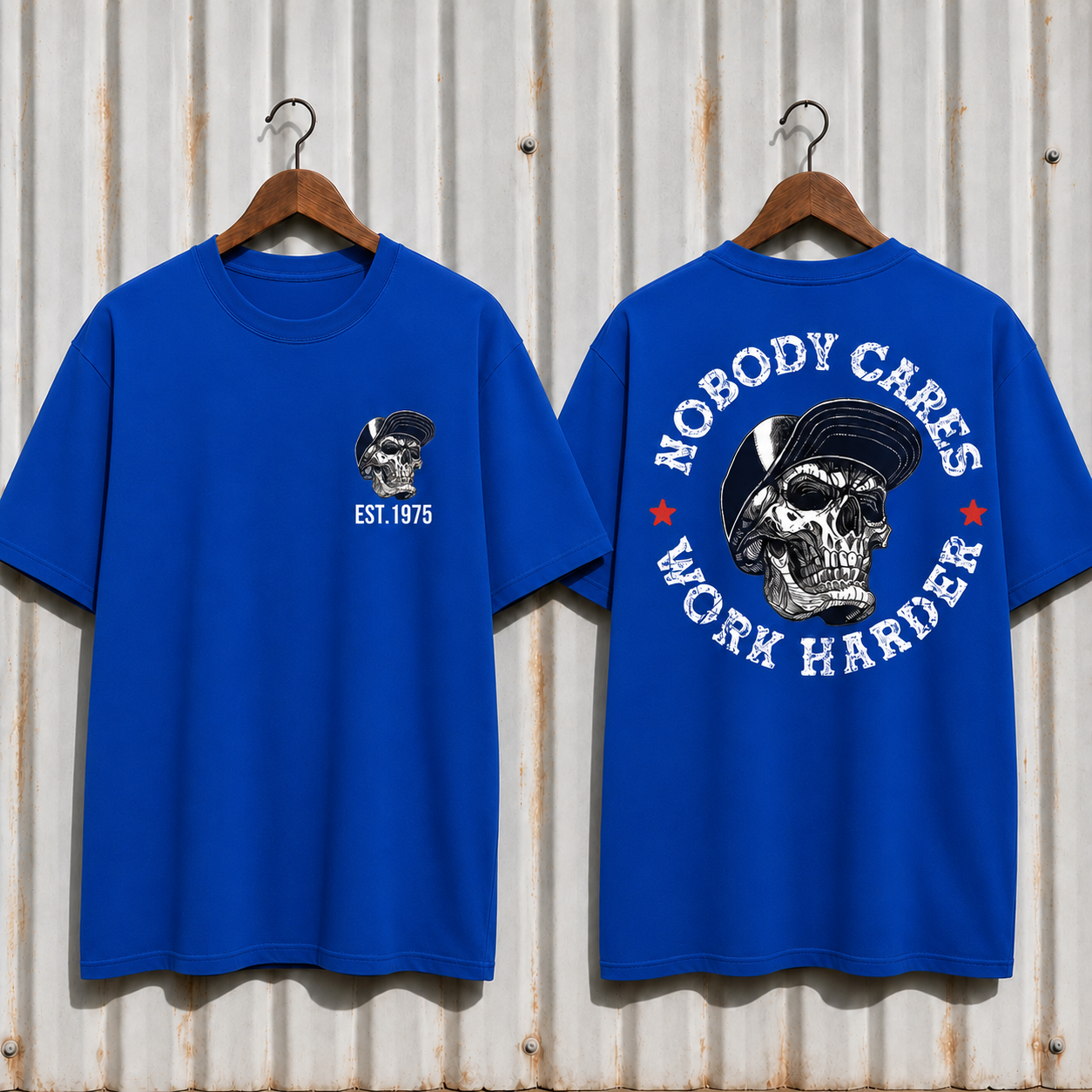 Nobody Cares Work Harder" Hardcore Graphic Apparel | Customizable Year Hoodie & Tee
