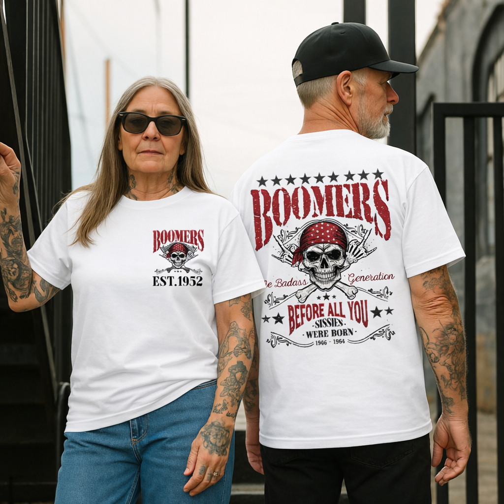 Custom Vintage Boomers T-shirt, Before All You Sissies Were Born, Custom Year Of Birth T-Shirt
