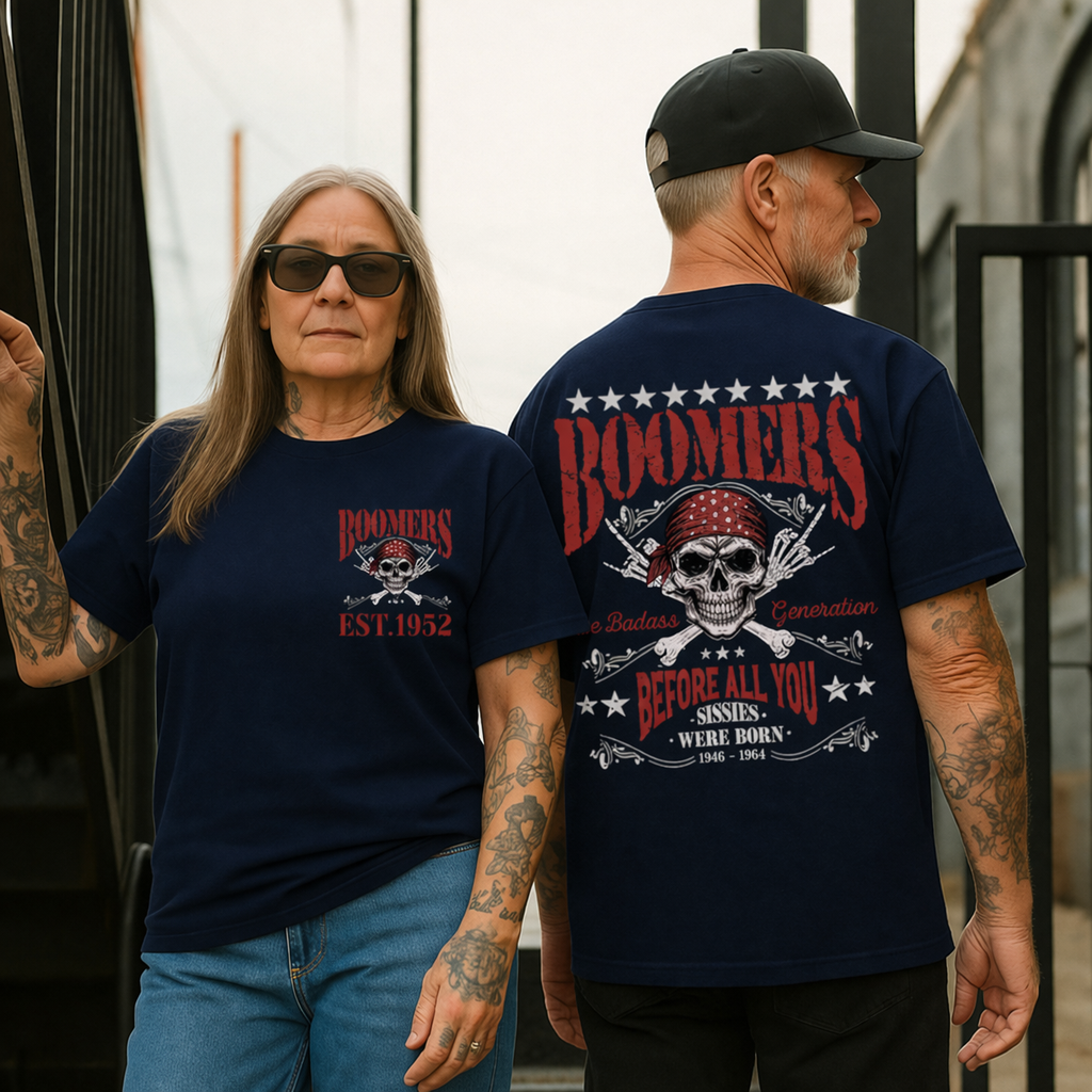 Custom Vintage Boomers T-shirt, Before All You Sissies Were Born, Custom Year Of Birth T-Shirt