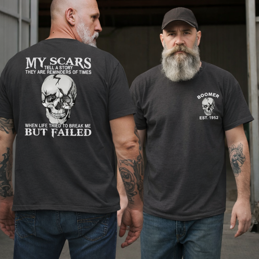 Boomer Customize T-shirt, 100% Cotton, Scars: When Life Failed to Break Me Sweatshirt