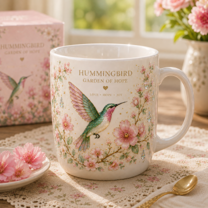 🌸 Limited Edition 2026 Garden Morning Bliss Hummingbird Mug ☕