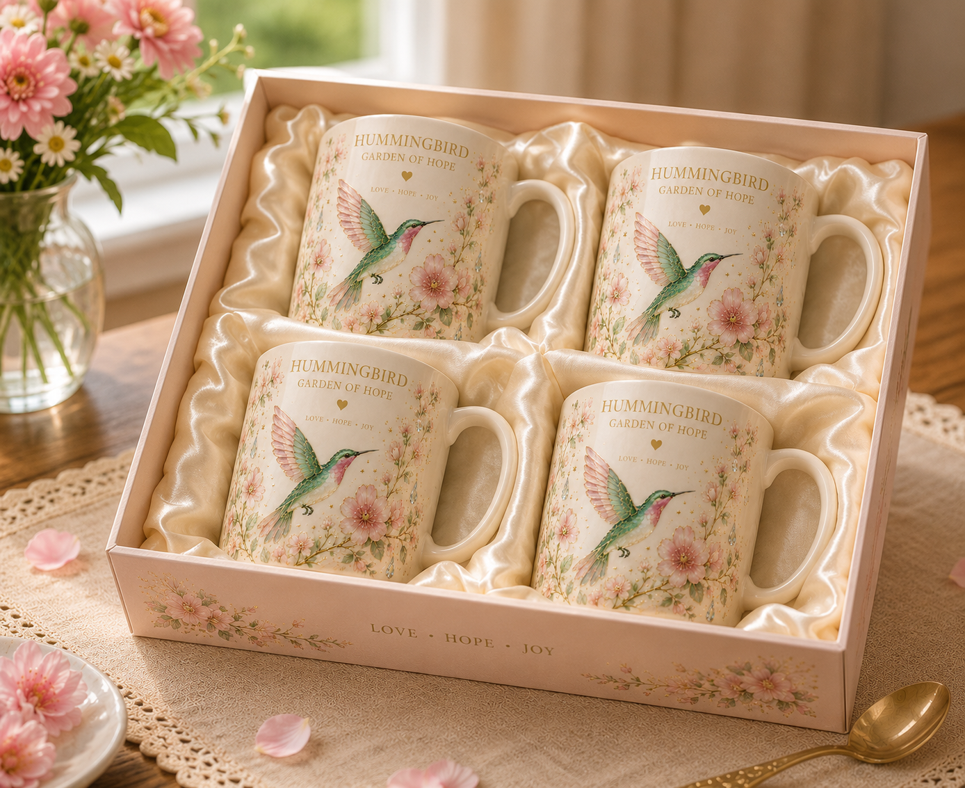 🌸 Limited Edition 2026 Garden Morning Bliss Hummingbird Mug ☕