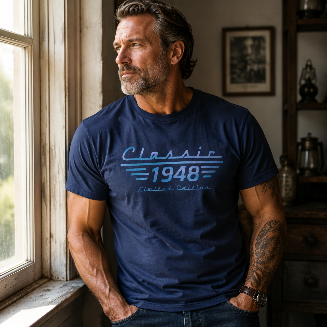 Custom T-shirt- Personalized Father's Day Birthday Gifts For Dad, Grandpa, Family, Yourself - Just A Little Iconic