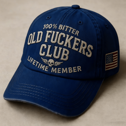 Old Fuckers Club-Vintage Baseball Cap
