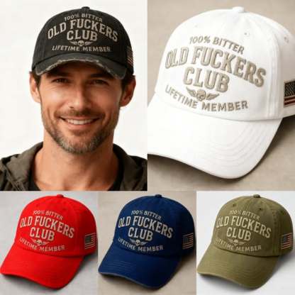 Old Fuckers Club-Vintage Baseball Cap