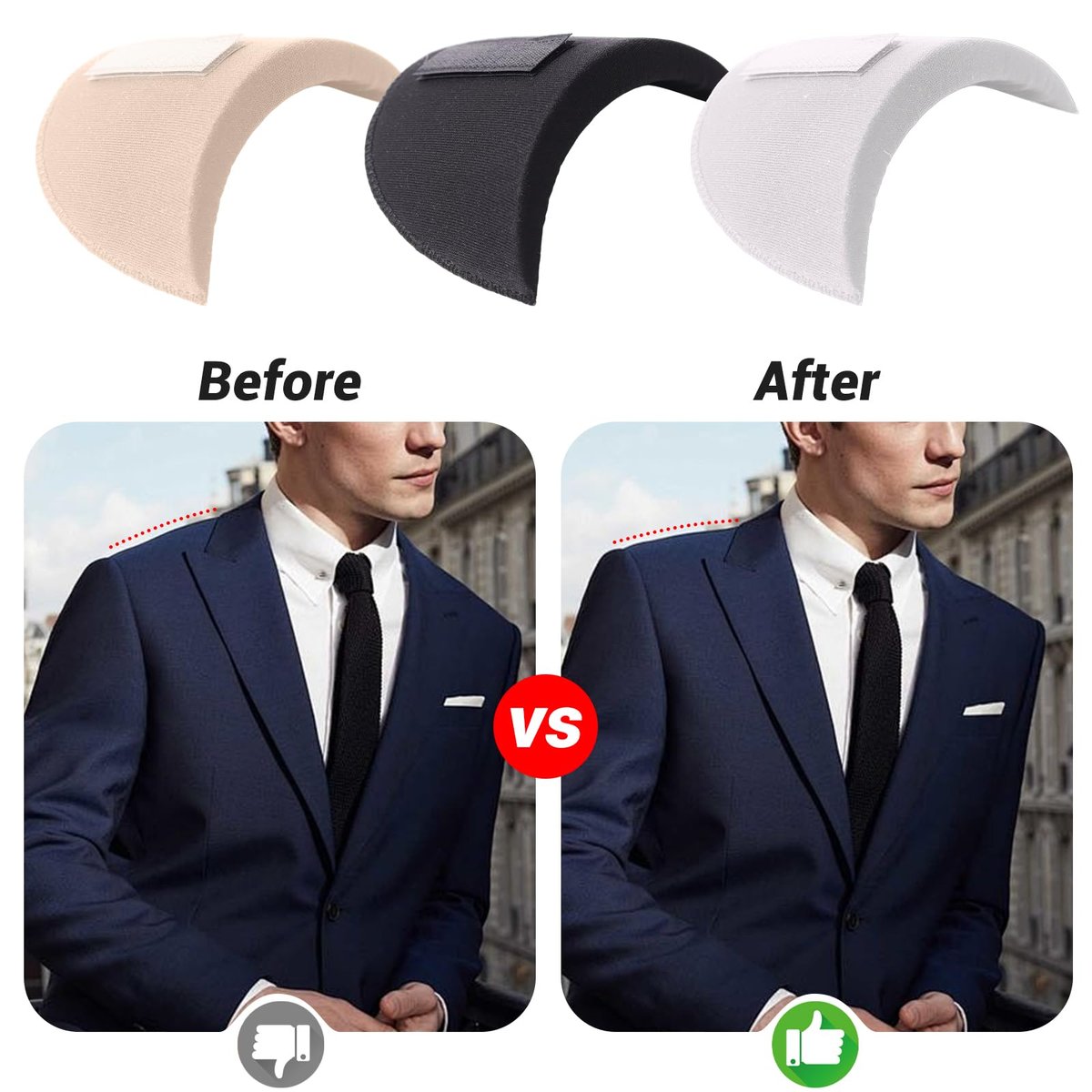 🔥Last Day 50% OFF - 2 Pairs Set-in Shoulder Pads (Unisex)