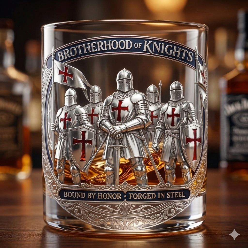 The Brotherhood of Knights | The "Forged in Steel" Whiskey Tumbler 🥃🛡️
