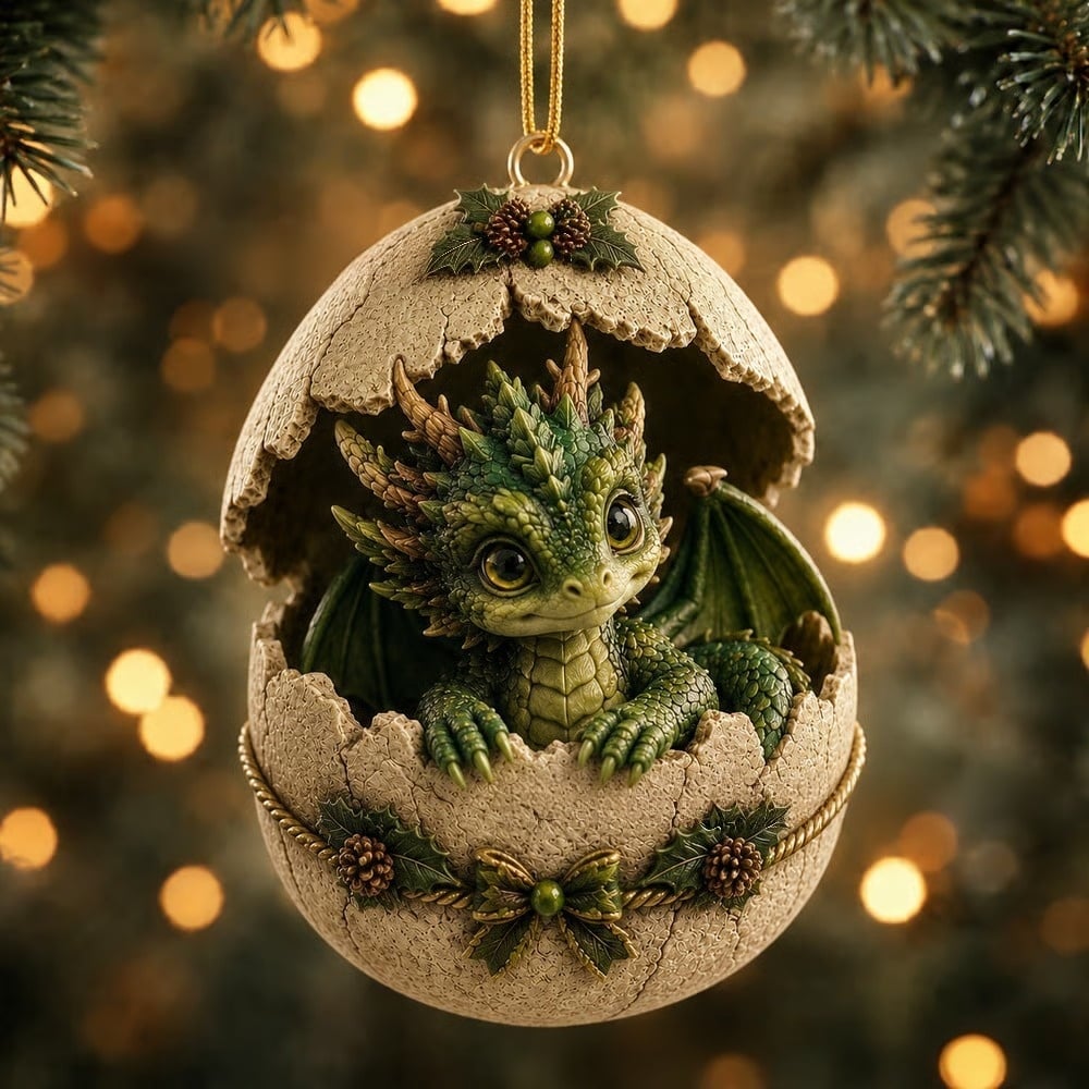 🦖 Dragon Egg Christmas Ornament