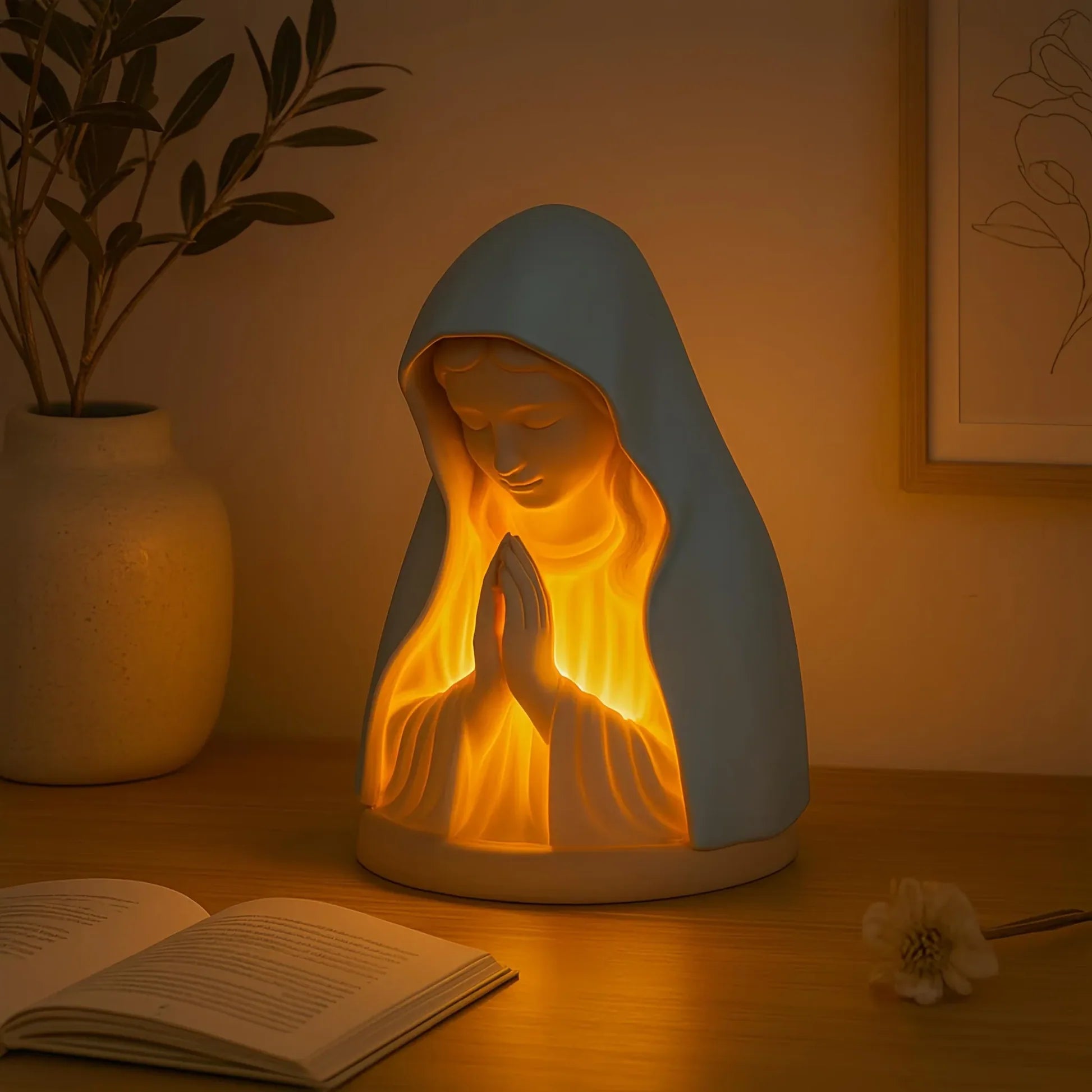 ⏰ Second item at 40% off 💥 Handmade Resin Prayer Night Light