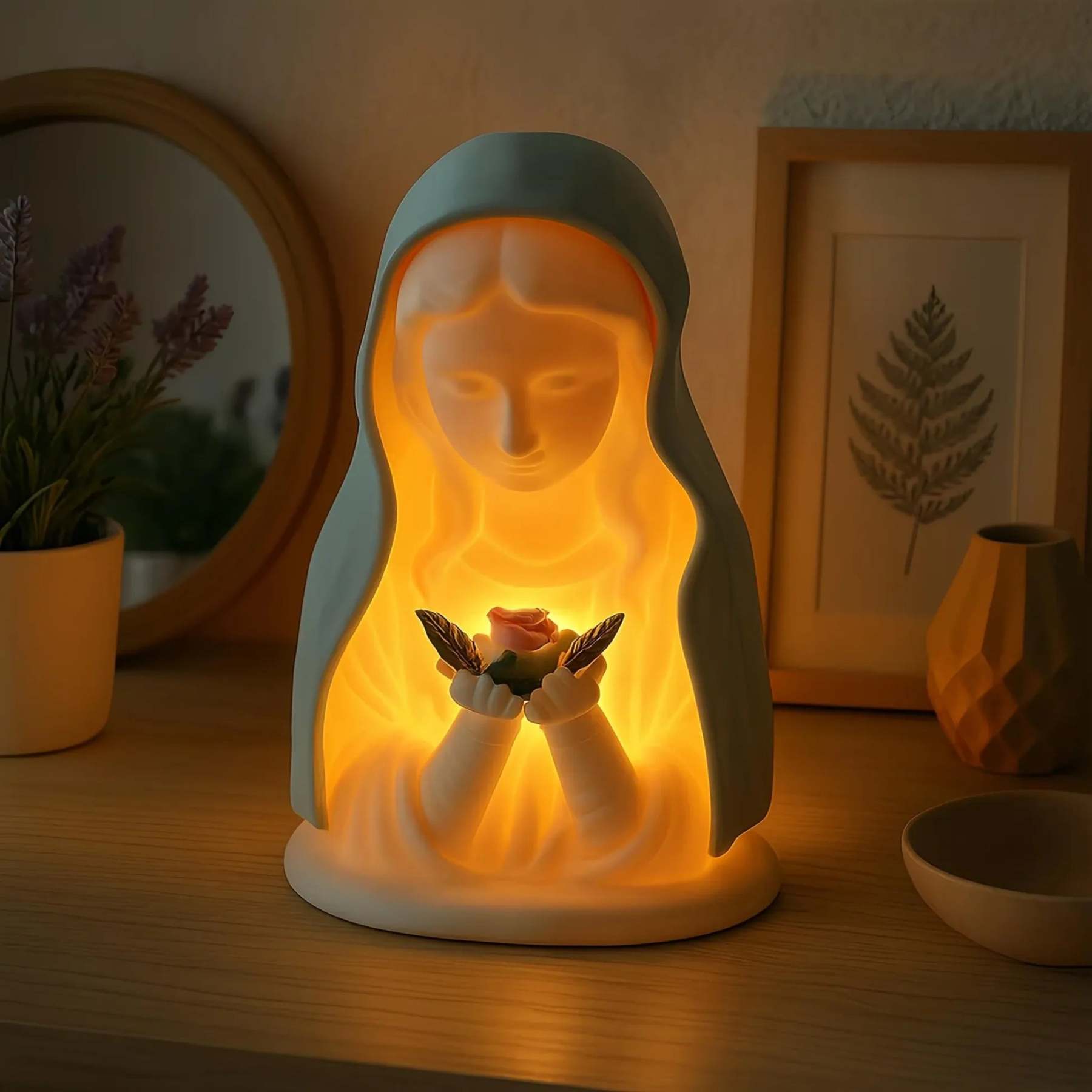 ⏰ Second item at 40% off 💥 Handmade Resin Prayer Night Light