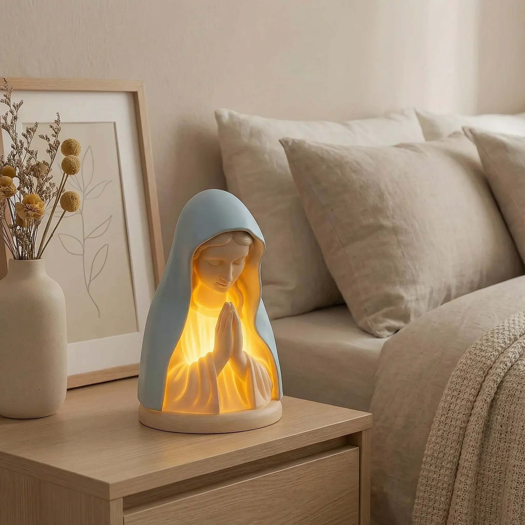 ⏰ Second item at 40% off 💥 Handmade Resin Prayer Night Light