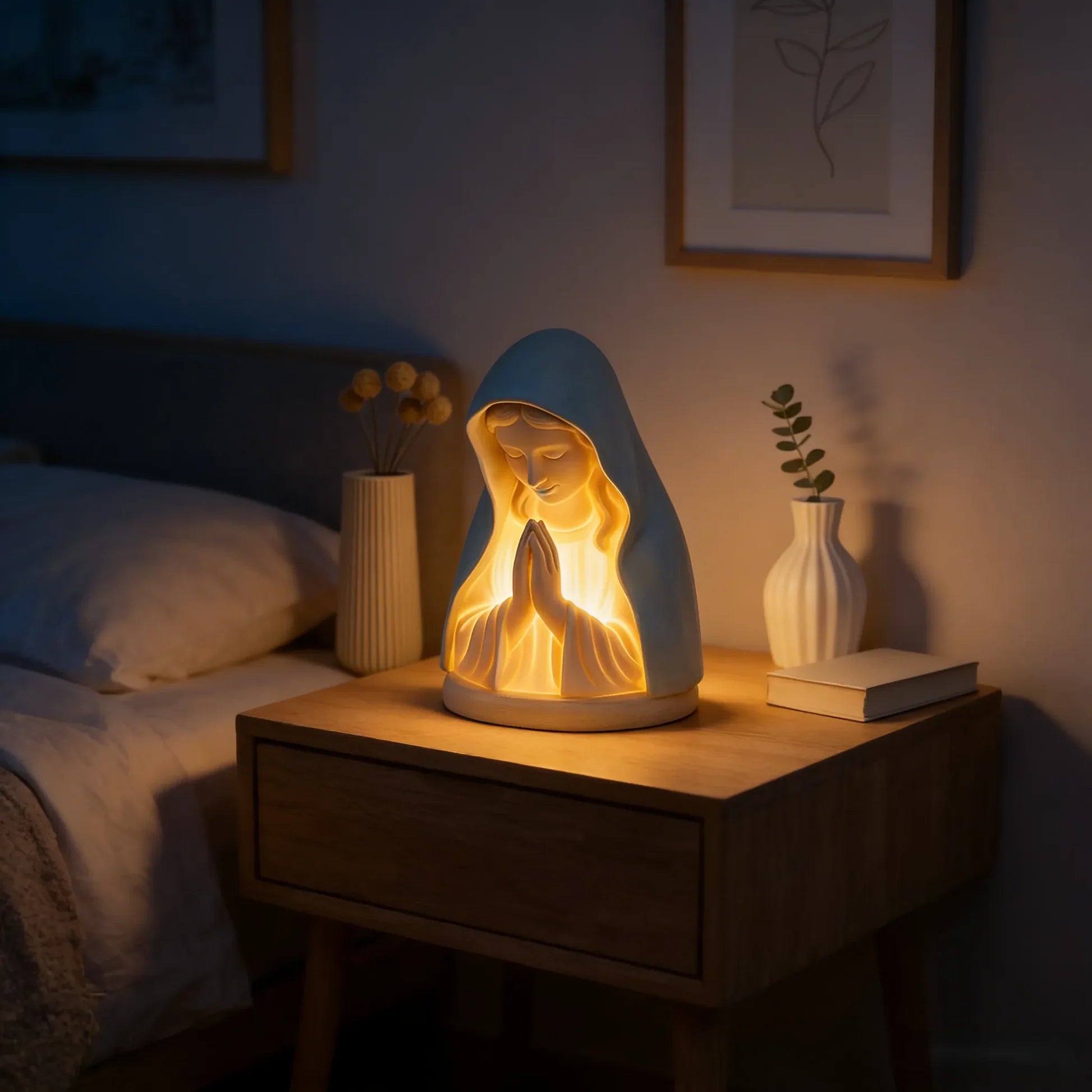 ⏰ Second item at 40% off 💥 Handmade Resin Prayer Night Light