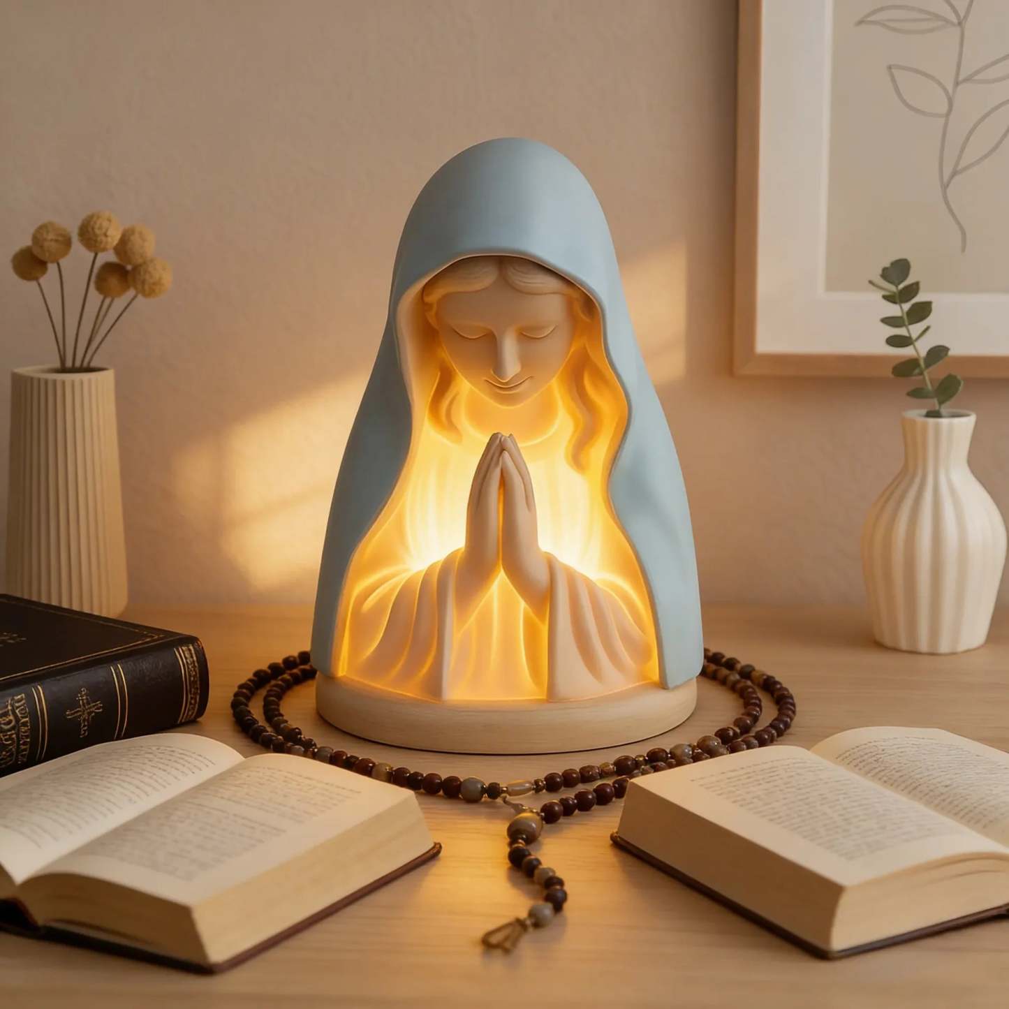 ⏰ Second item at 40% off 💥 Handmade Resin Prayer Night Light
