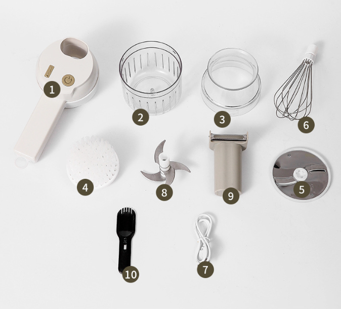 🥗4-in-1 Multifunctional Cordless Electric Food Processor | Chop onion