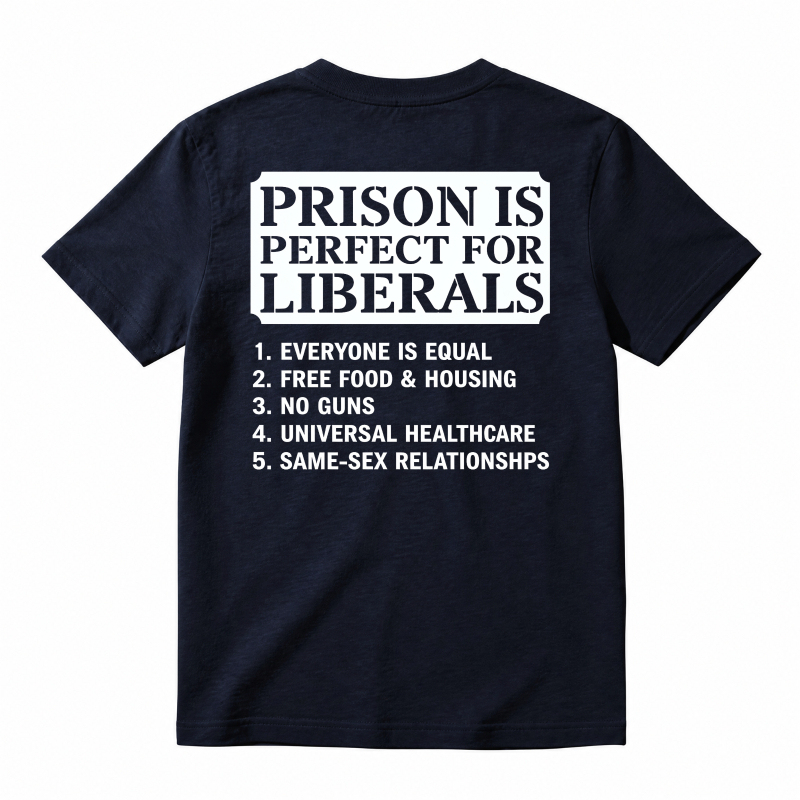 Funny Number List Bold Text Bright Casual Back Print T-Shirt