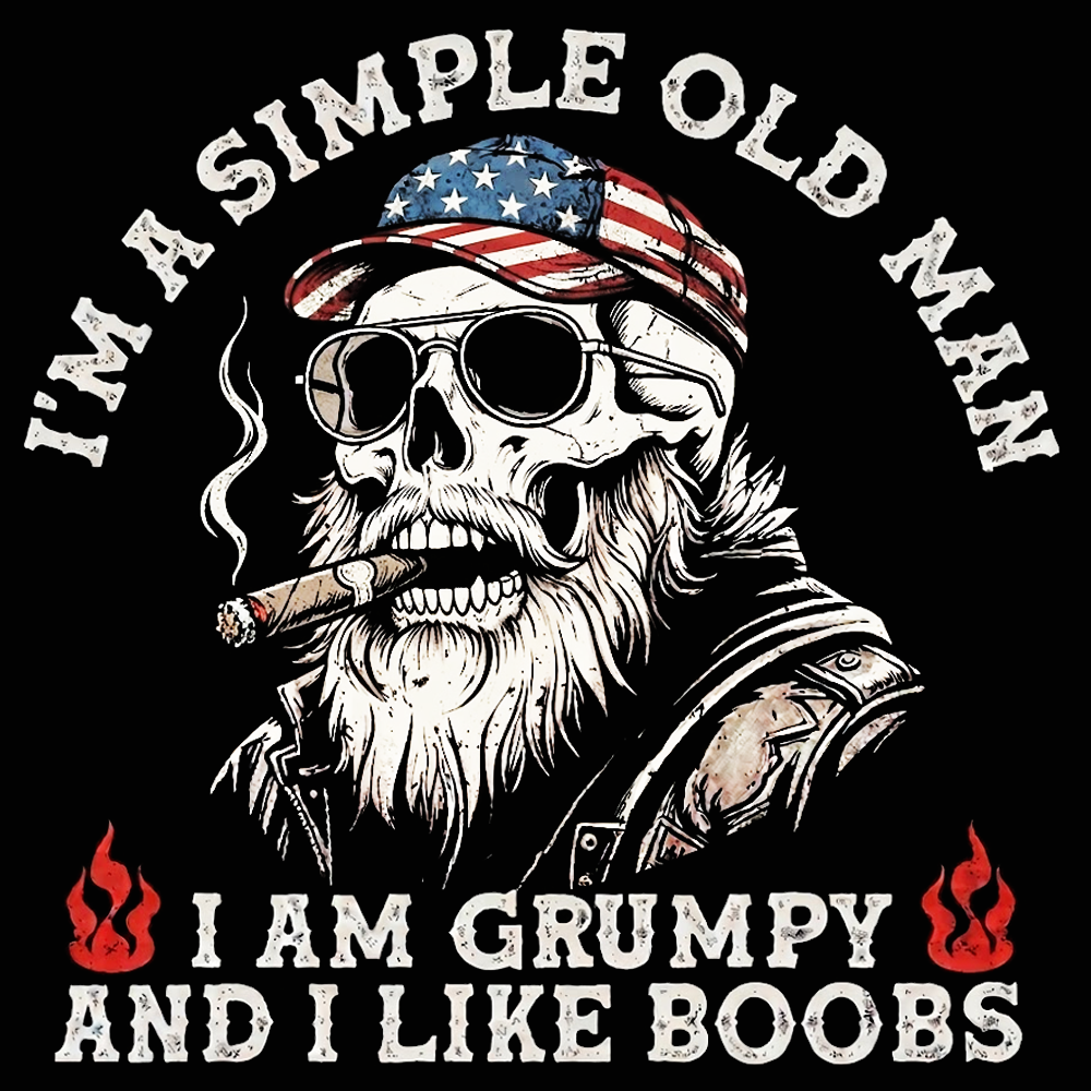 Custom "Simple Old Man" Shirt - Grumpy & Unapologetic | Personalized Gen X / Boomer EST. Year - Tee
