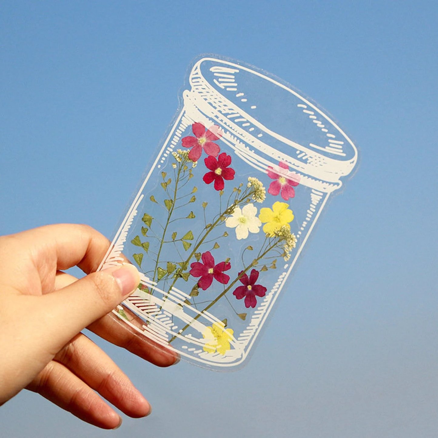 40pcs Transparent Dried Flower Bookmarks-DIY Gifts Bookmarks