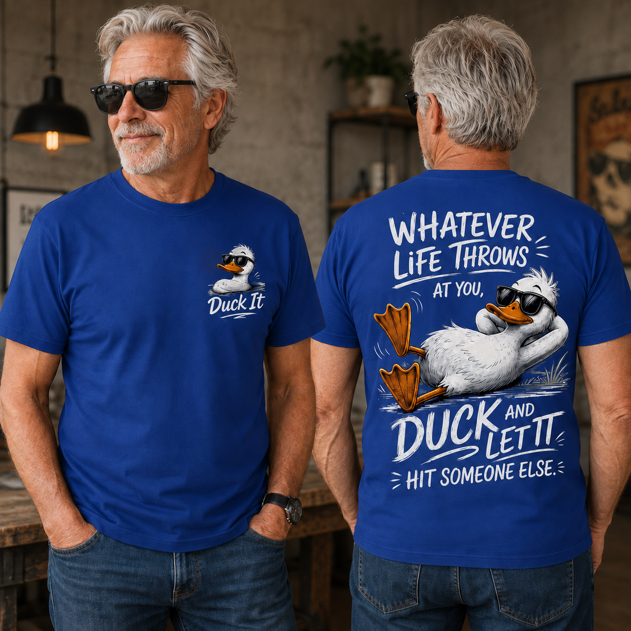 "Whatever Life Throws at You – Duck It Tee