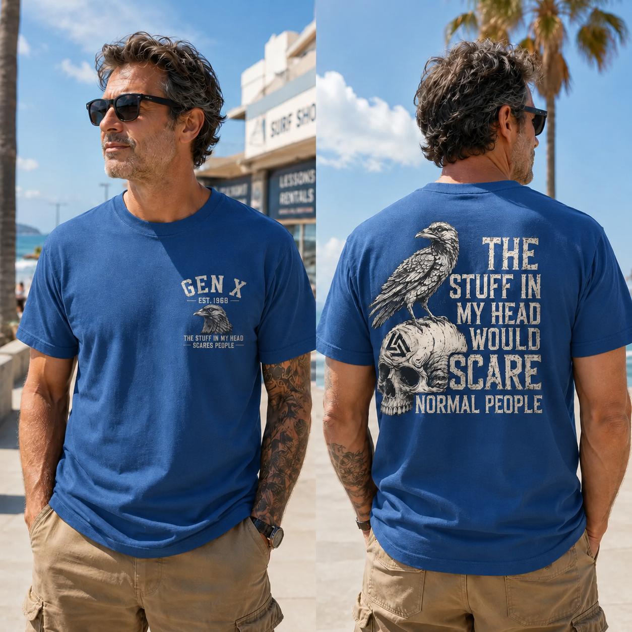 The Stuff In My Head Would Scare Normal People Gen X Custom Year T-Shirt