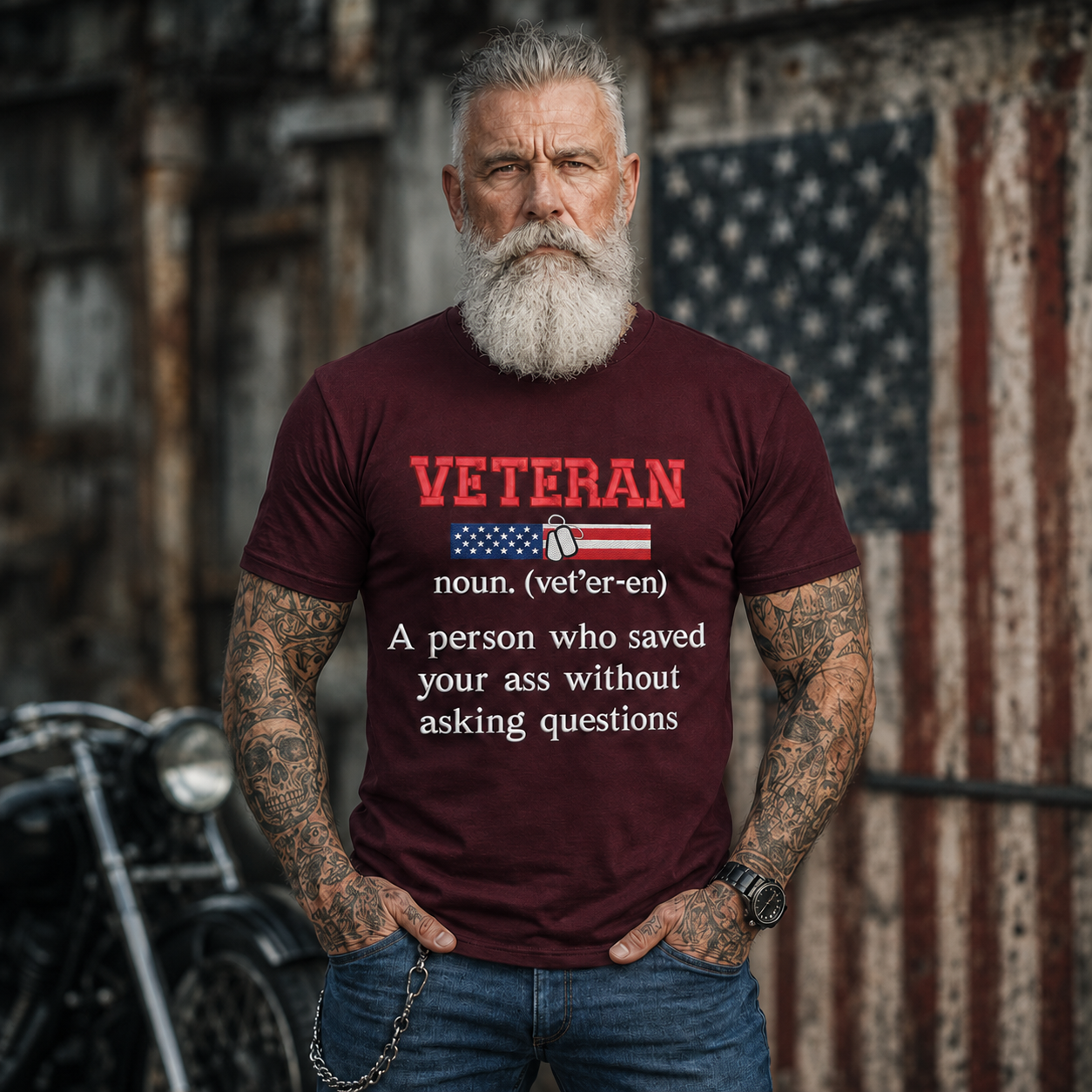 Veterans‘s’Day Printed Casual T-shirt