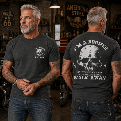 I'm A Boomer Custom Year Vintage Skull Graphic T-Shirt