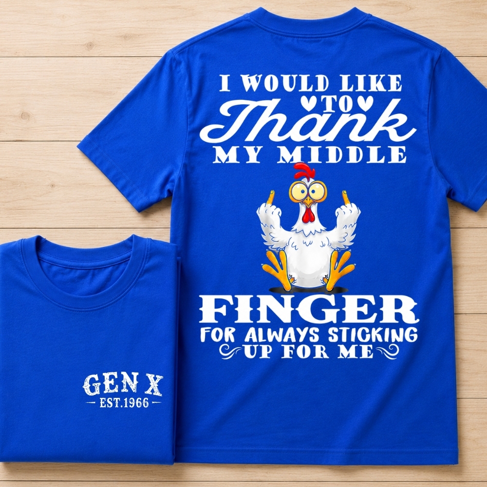 Funny Chicken Middle Finger Vintage T Shirt Custom Year Tee, Sweatshirt