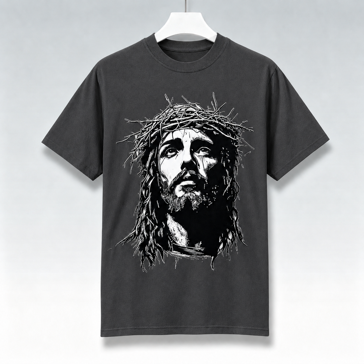 Jesus Crown of Thorns 100% Cotton T-Shirt