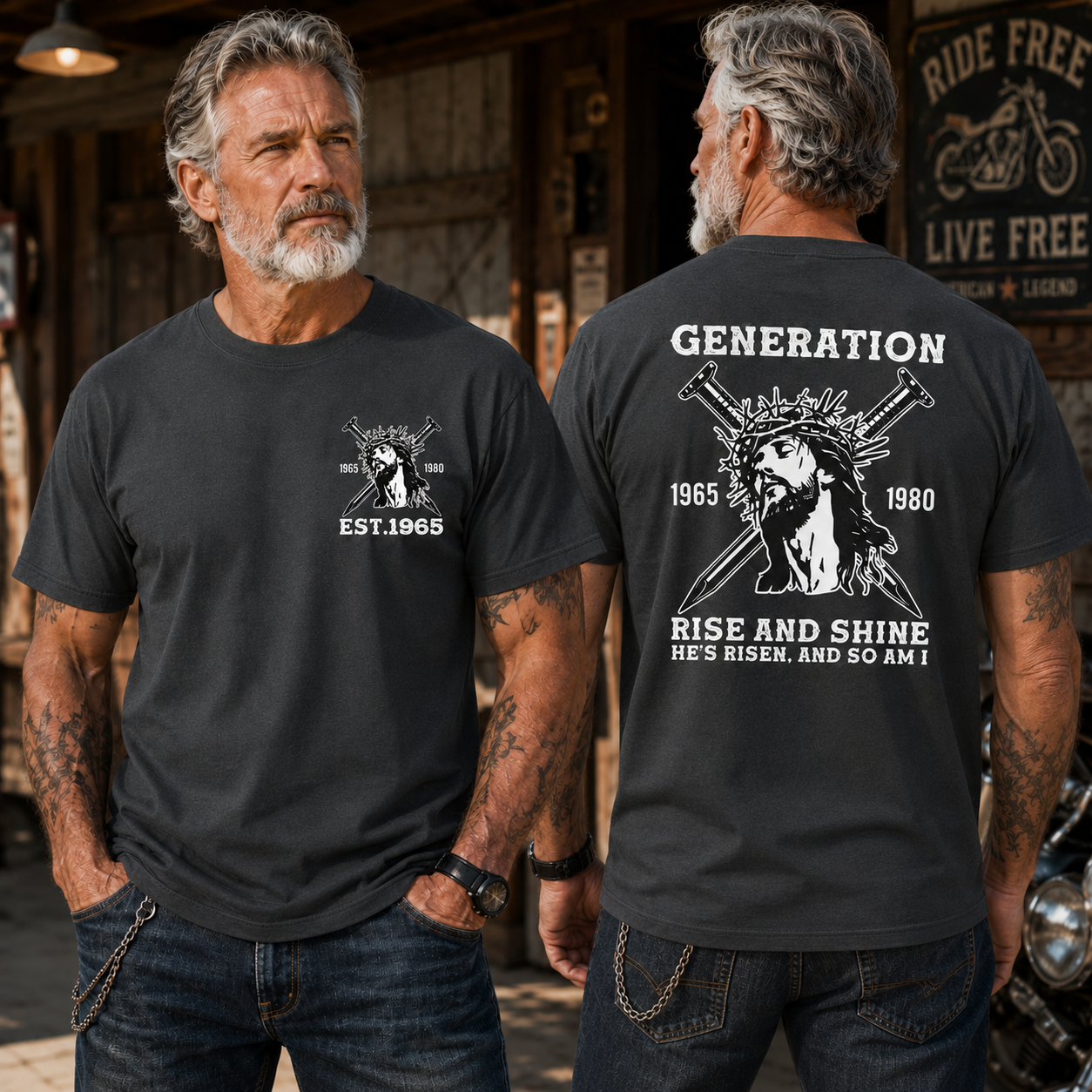 RISE AND SHINE HE'S RISEN, AND SO AM I Custom Year 100% Heavyweight Cotton T-Shirt