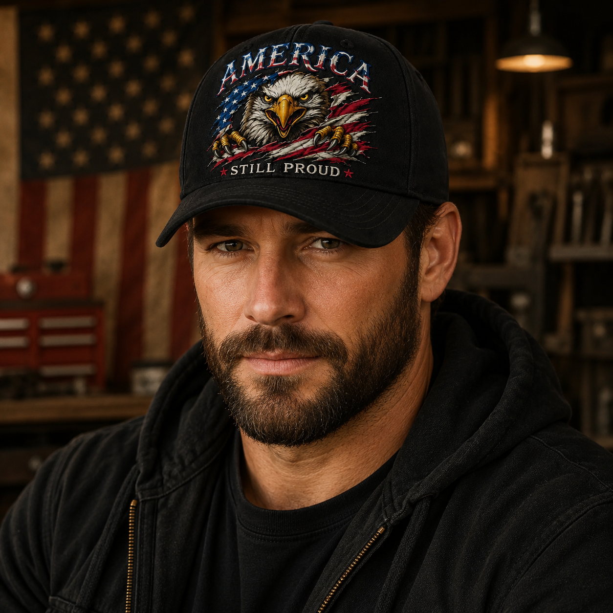 America Still Proud Eagle Patriotic Baseball Cap