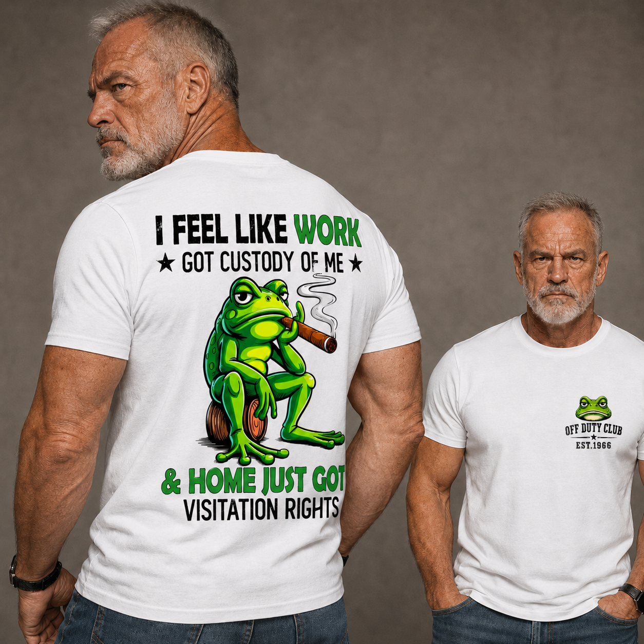 I Feel Like Work Got Custody Of Me Shirt, Funny Frog Cigar Custom Year Tee