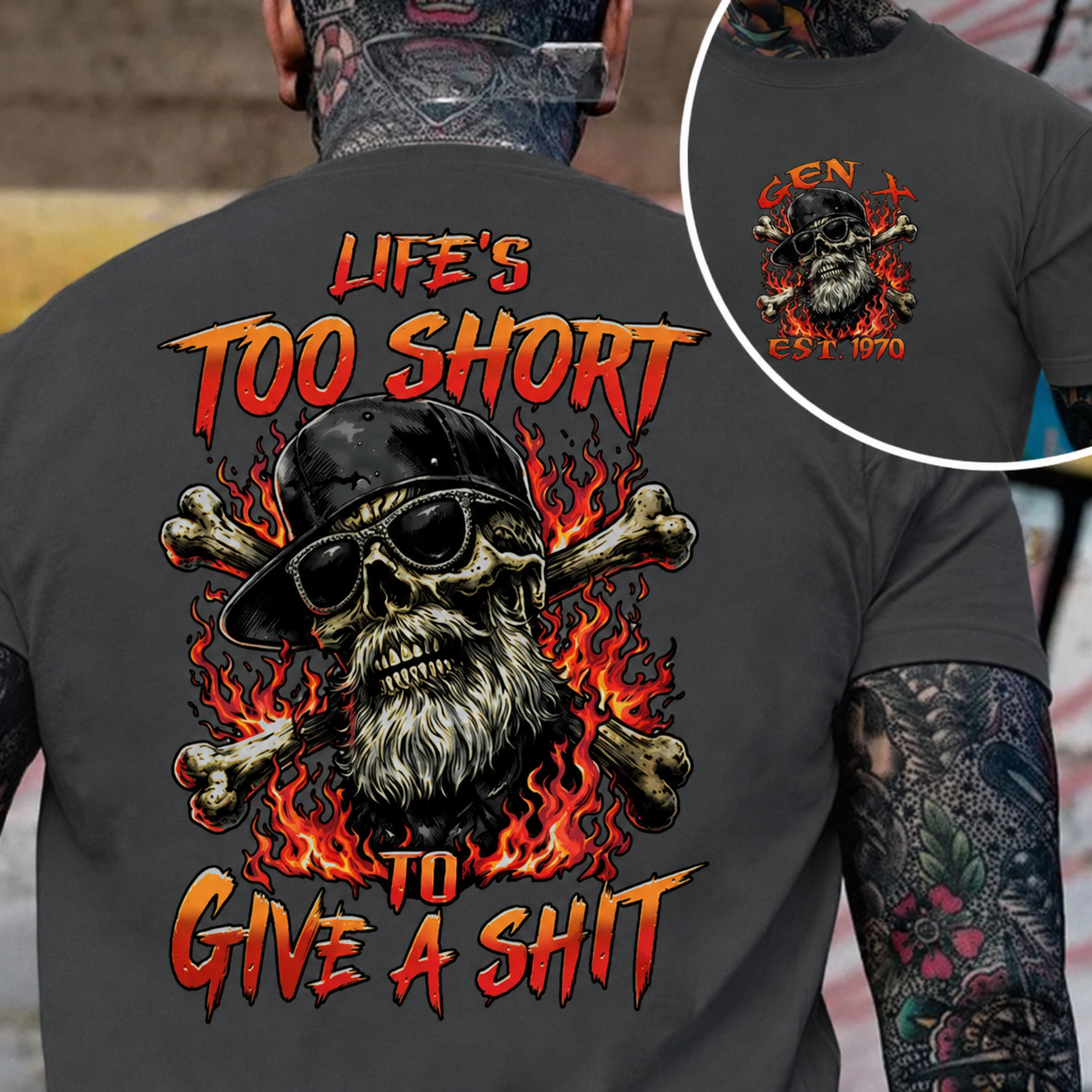 Custom Year Gen X Life's Too Short To Give A Shit T-shirt