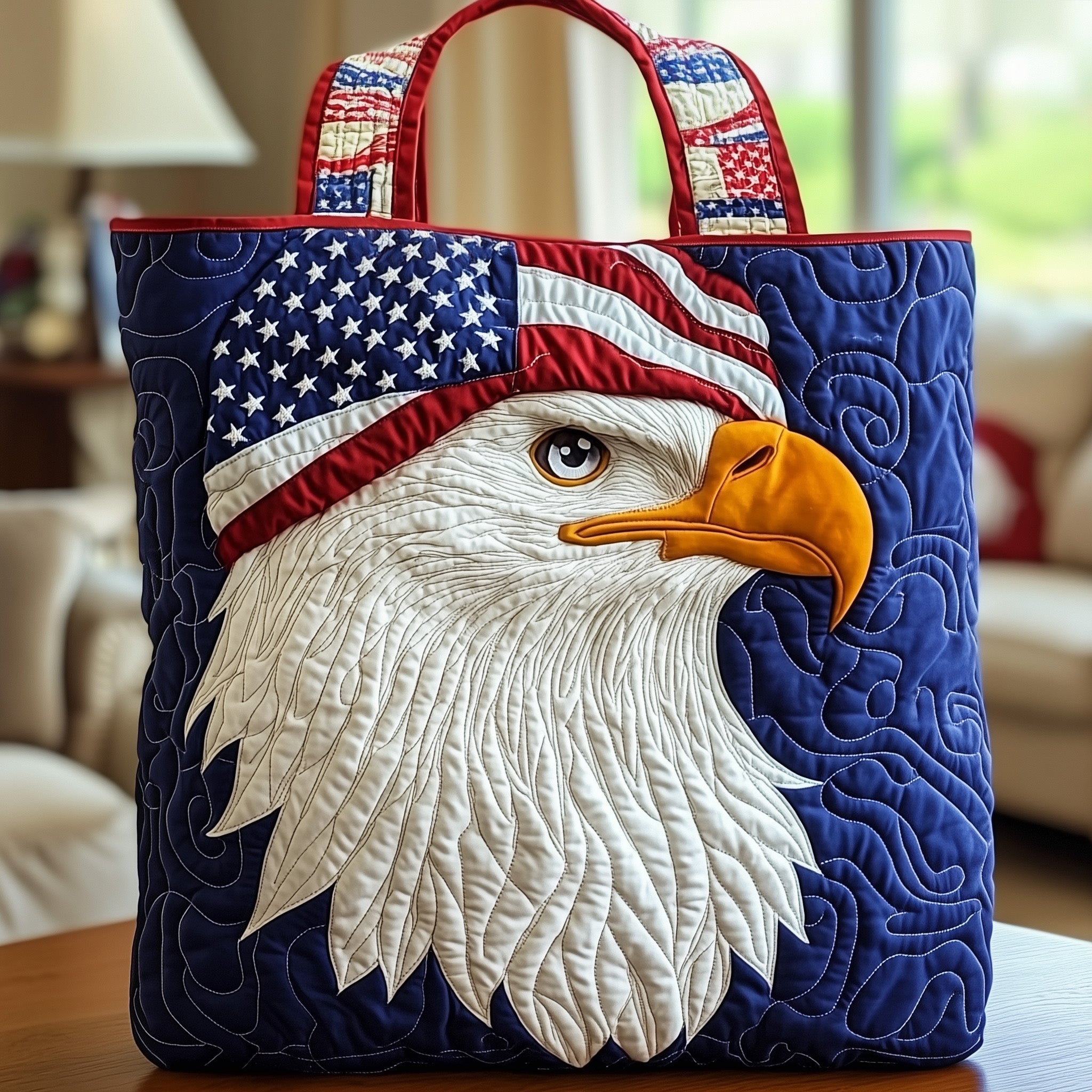 Hippie Quilted Tote Bag