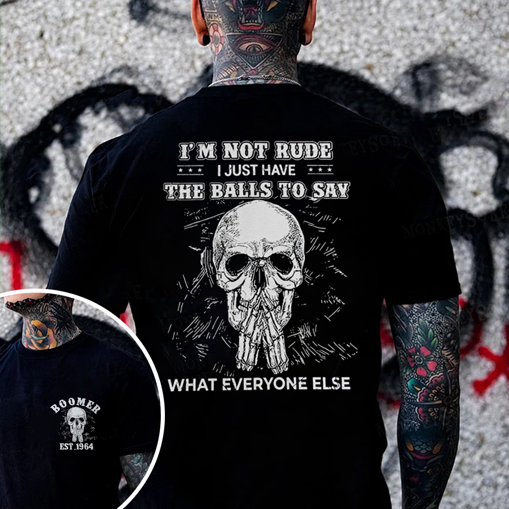 BOOMER: I'M NOT RUDE | Personalized Birth Year Hardcore Apparel