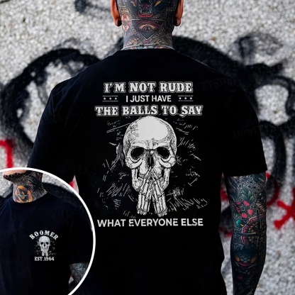 BOOMER: I'M NOT RUDE | Personalized Birth Year Hardcore Apparel