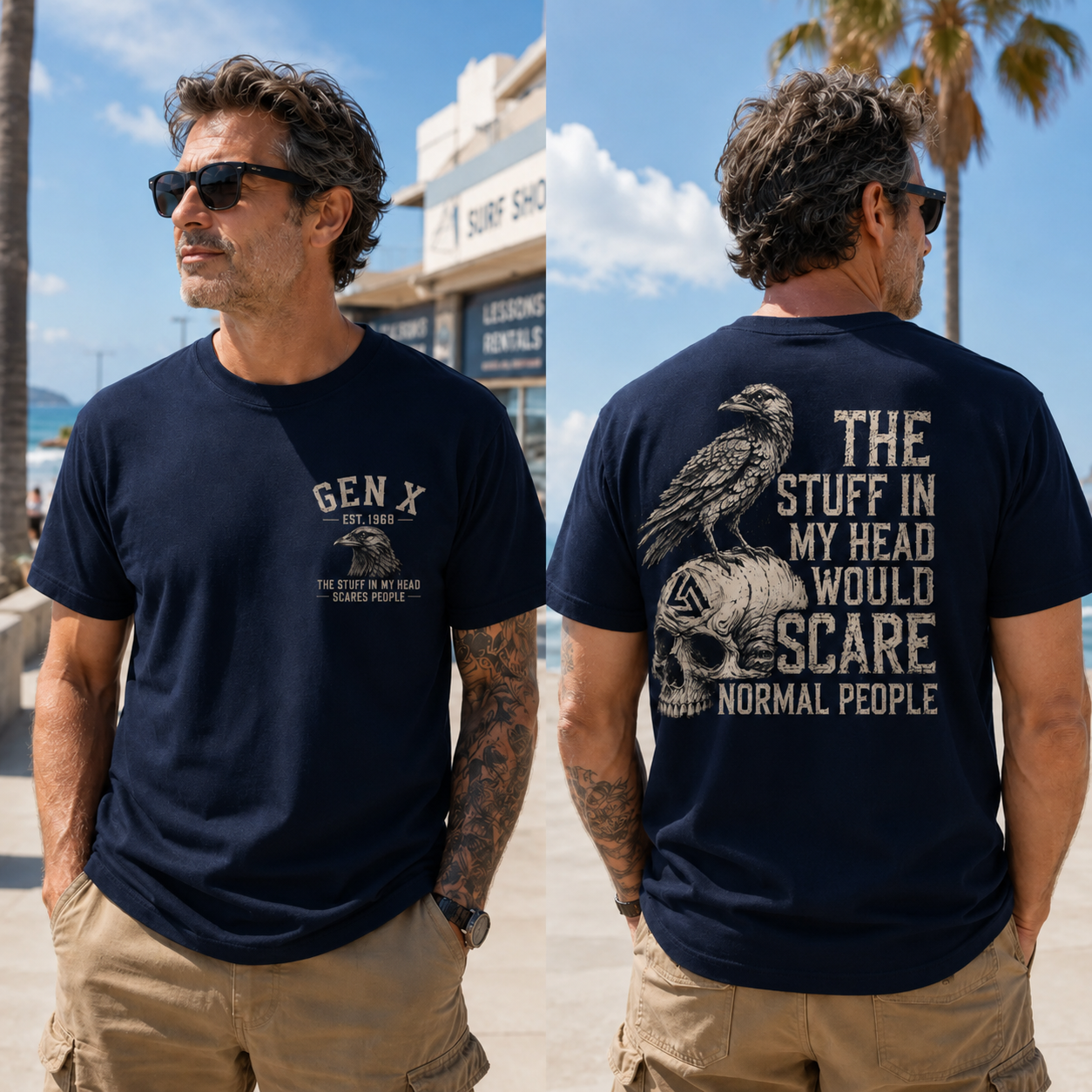 The Stuff In My Head Would Scare Normal People Gen X Custom Year T-Shirt