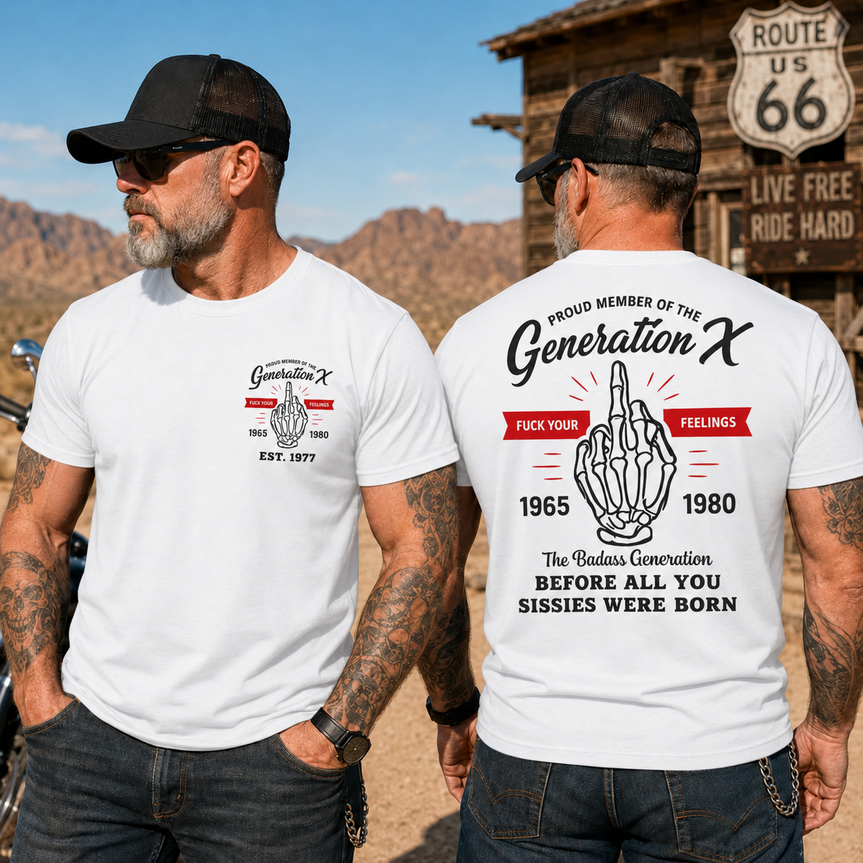 Generation X Custom Year T-Shirt | F**k Your Feelings Tee