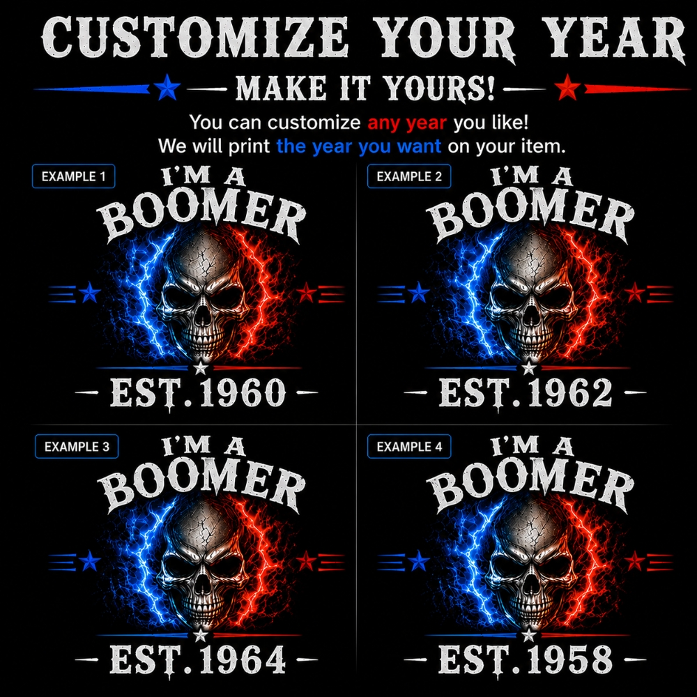 DON'T MESS WITH OLD PEOPLETM Custom Year Shirt | Choose Boomer or Gen Jones Logo