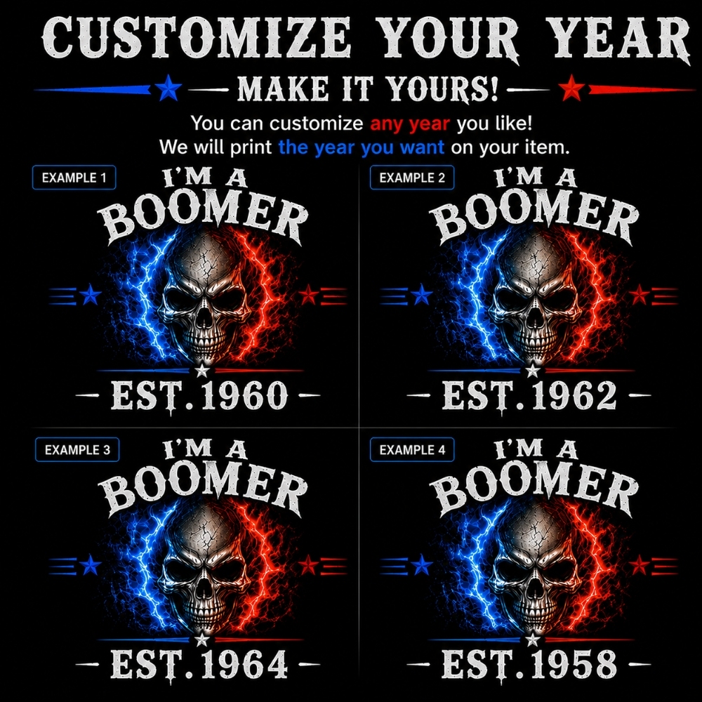 DON'T MESS WITH OLD PEOPLETM Custom Year Shirt | Choose Boomer or Gen Jones Logo