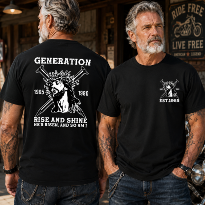 RISE AND SHINE HE'S RISEN, AND SO AM I Custom Year 100% Heavyweight Cotton T-Shirt