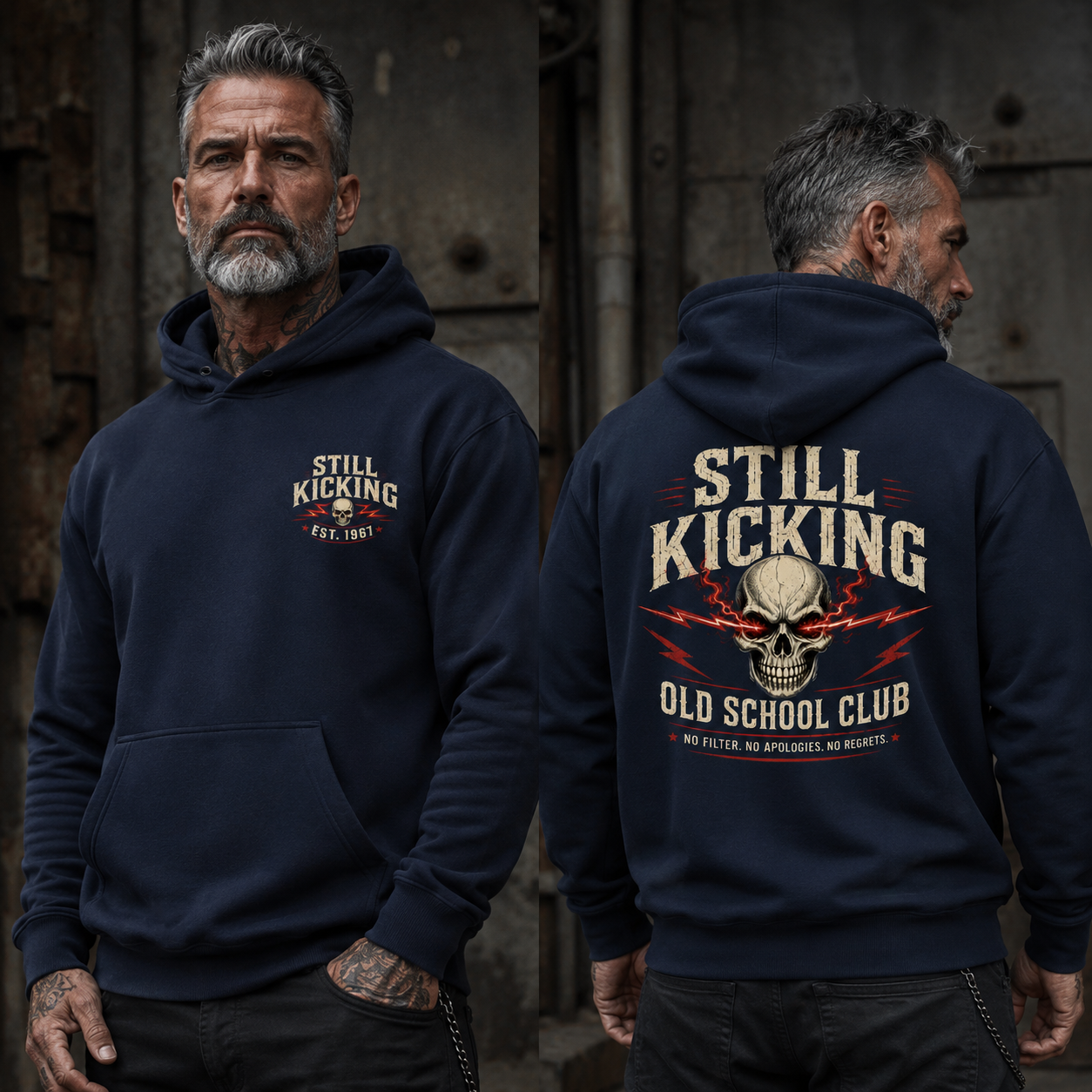 Still Kicking Old School Club Unisex Hoodie