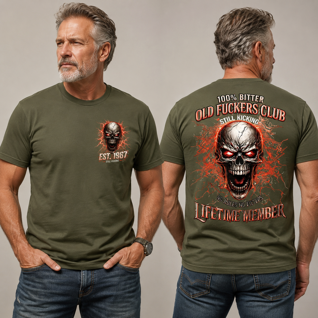Old Fuckers ClubTM Custom Year T-Shirt – Lifetime Member Personalized EST. Year Tee