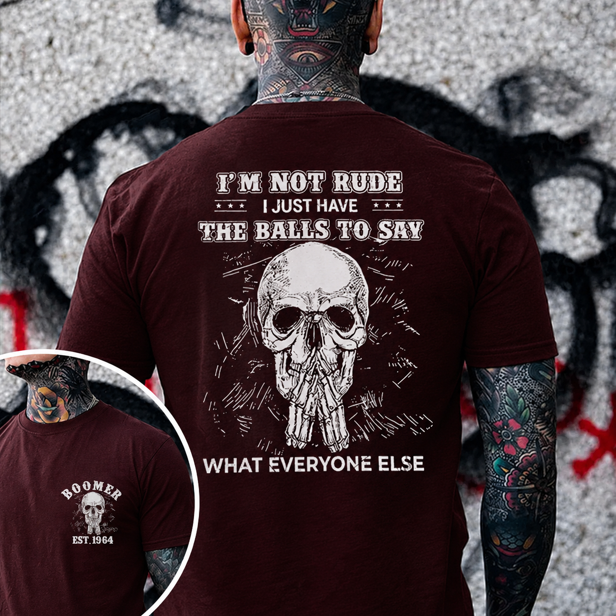 BOOMER: I'M NOT RUDE | Personalized Birth Year Hardcore Apparel