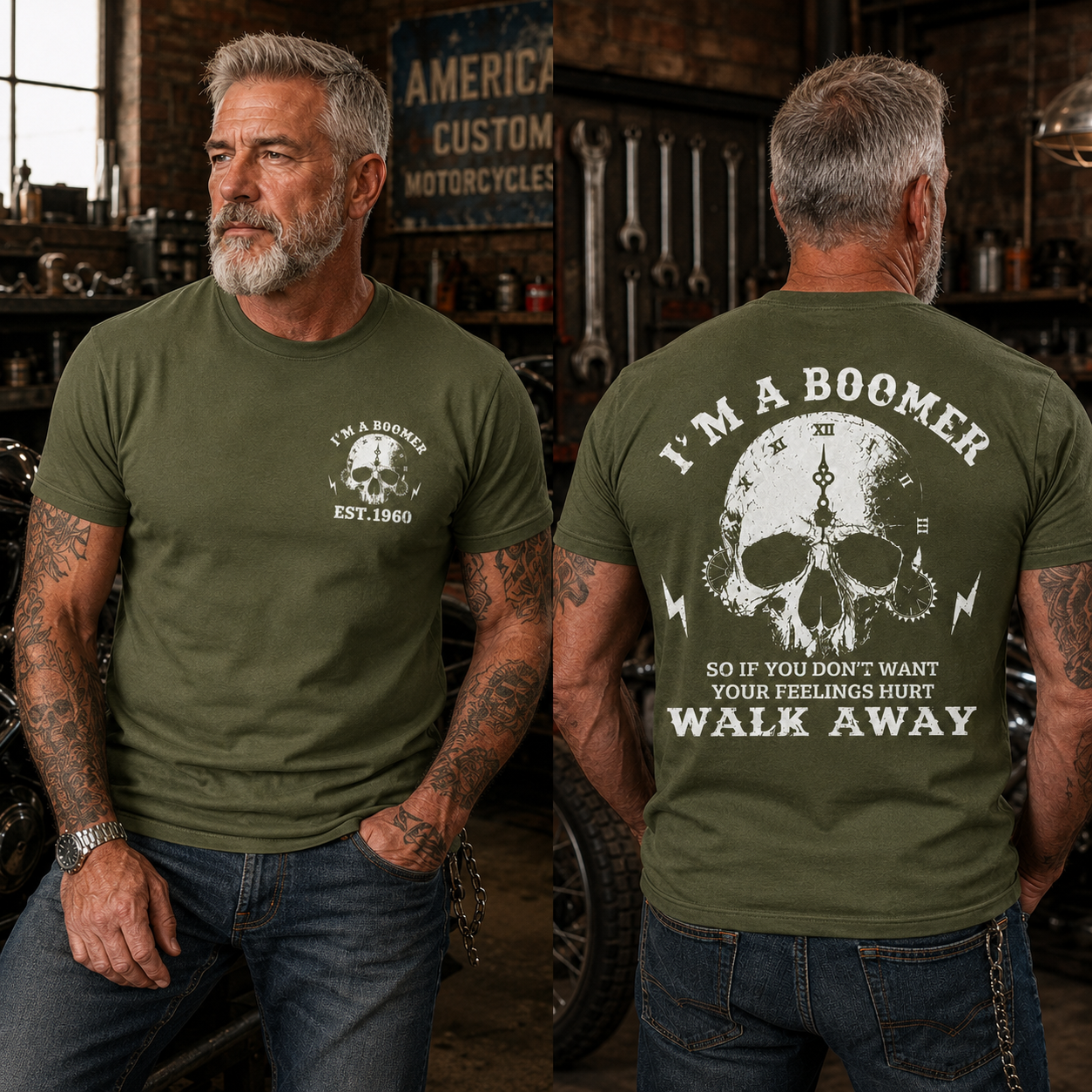I'm A Boomer Custom Year Vintage Skull Graphic T-Shirt