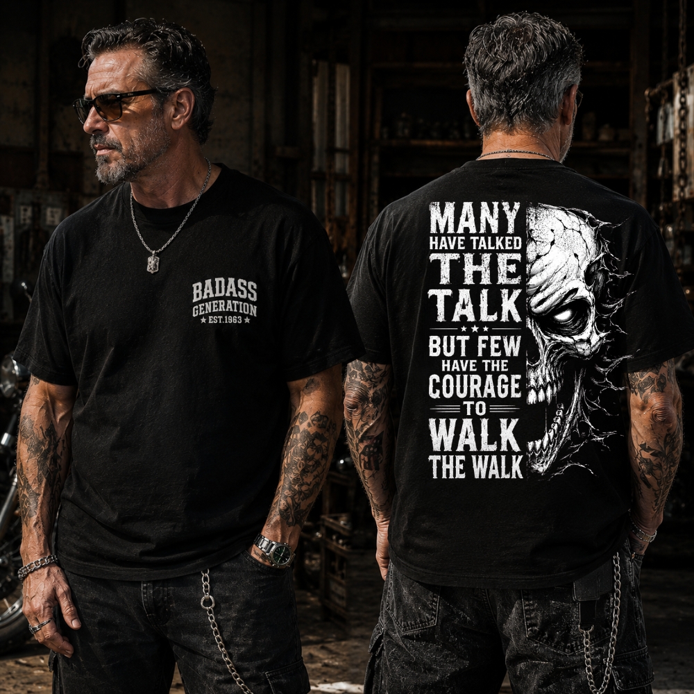 Badass Generation Custom Year T-Shirt – Walk The Walk Skull Graphic Tee