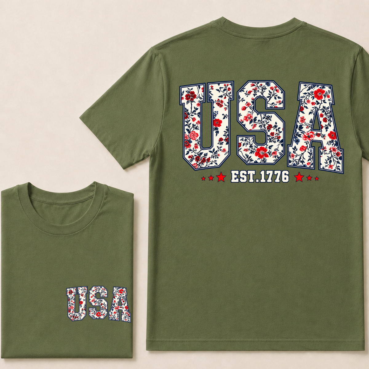 USA Est.1776 V‐Neck T‐Shirt