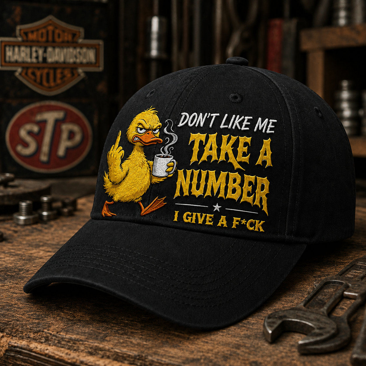 Don't Like Me Take A Number I Give A F**k Funny Graphic Baseballcap
