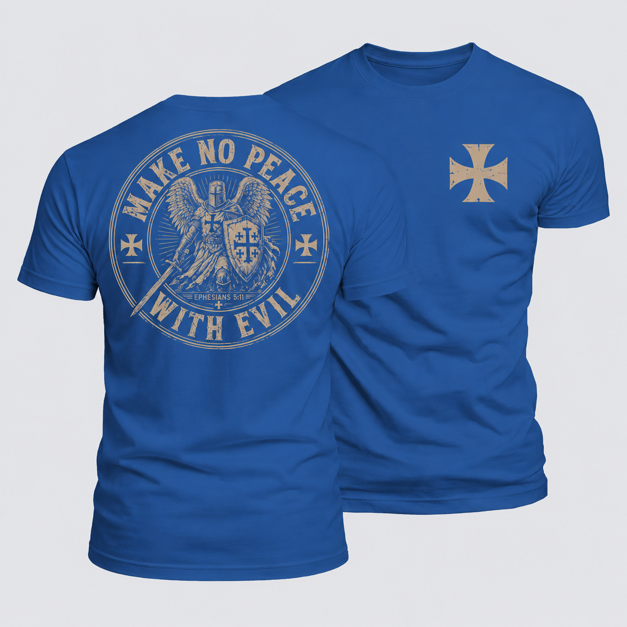 Luxe Mercerized Cotton Tee - Make No Peace With Evil