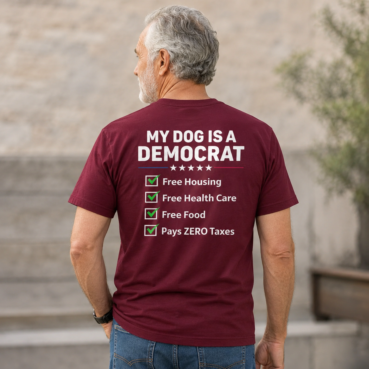 My Dog Is A Democrat Free Housing Free Health Care Free Food Pays Zero Taxes T-shirt
